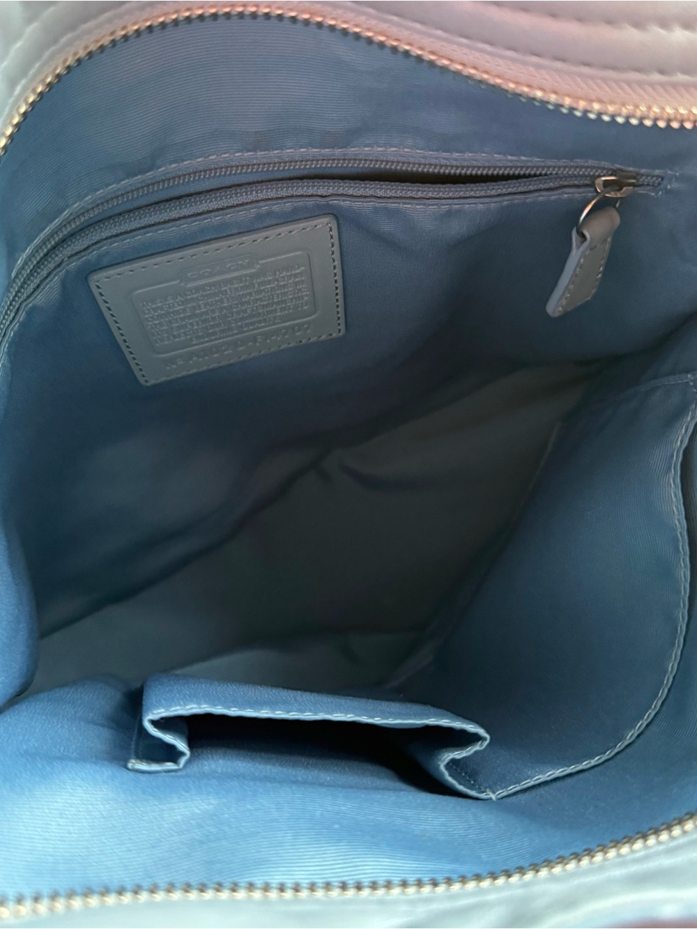 Coach Zoe Leather hobo bag Baby Blue - Picture 10 of 13